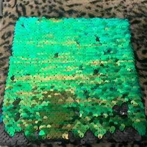 Tarte Green Sequin Makeup case